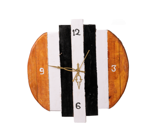 Pallet Wood Striped Wall Clock