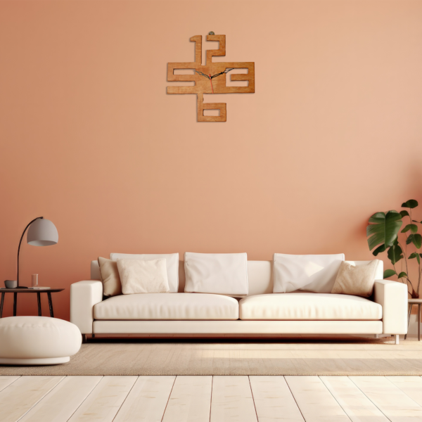 Pallet Wood Analog Wall Clock - Image 3