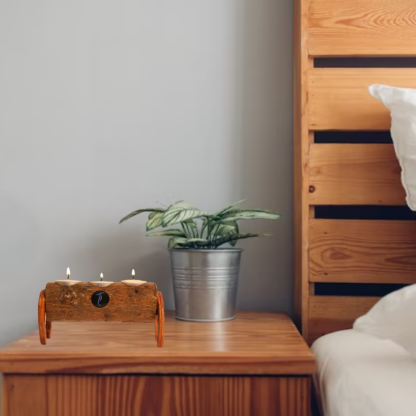 Woodenlog 3 in 1 candle stand - Image 3