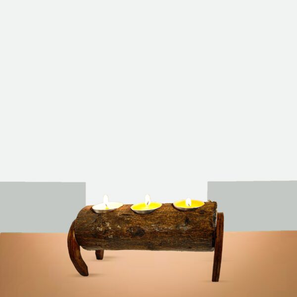 Woodenlog 3 in 1 Candle Stand