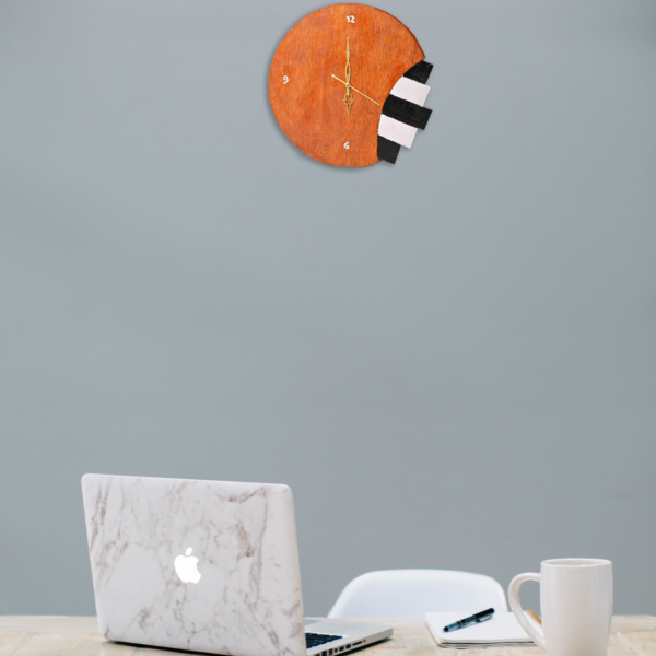 Pallet Wood Angled Wall Clock - Image 5