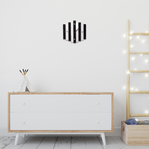 Pallet Wood Zebra Wall Clock - Image 3