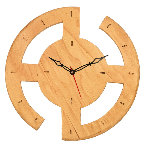 Pallet wood double circle wall clock