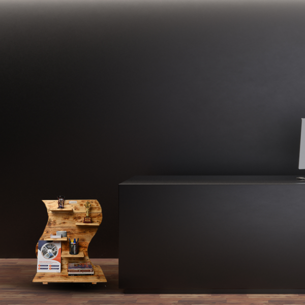 Transcento Décor Pallet Wood Curved Display Table - Image 3