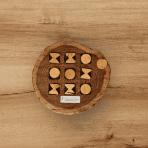 Wooden log Tik Tak Toe Game Set