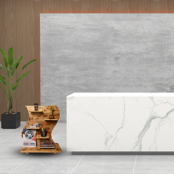 Transcento Décor Pallet Wood Curved Display Table - Image 4
