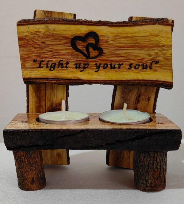 Village Bench Candle Stand - Image 2