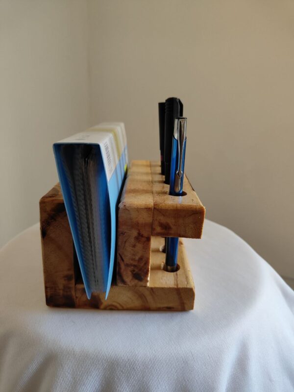 Pallet Wood Table Top Pen and Cards Organiser - Image 6