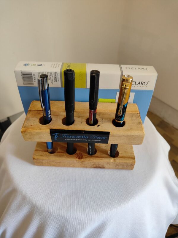 Pallet Wood Table Top Pen and Cards Organiser - Image 7