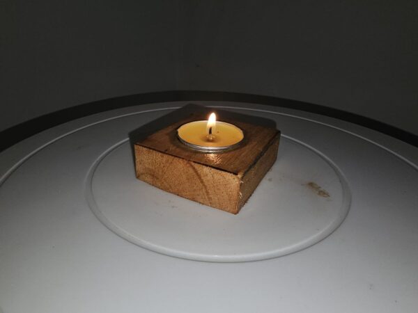 Pallet Wood Single Candle / Diya Holder - Image 4
