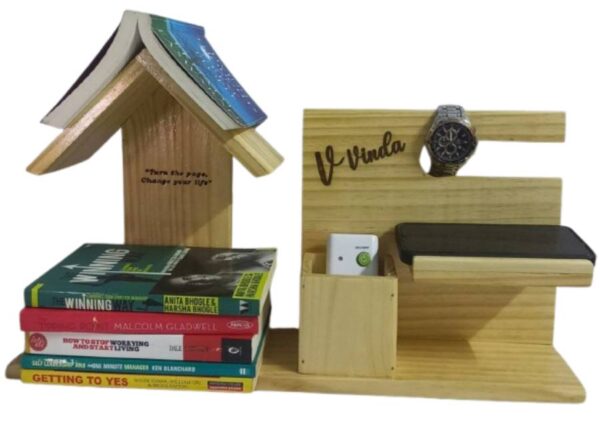 Bed side book, remote and mobile holder - Image 2