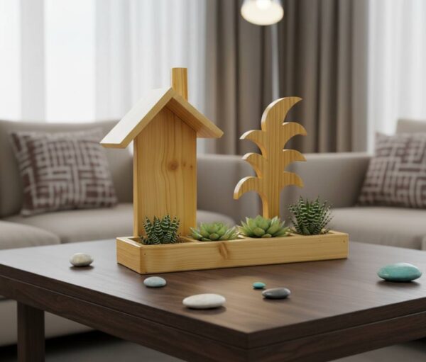 Pine Wood Planter Stand for offices - Image 4