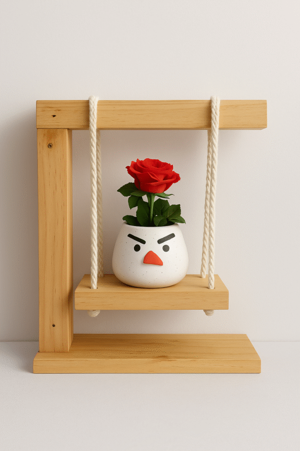 Wooden Plank Planter Holder