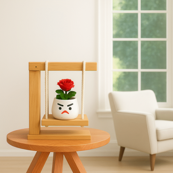 Bring Nature Indoors with a Wooden Plank Planter Holder - Image 3