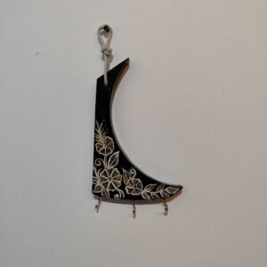 Wooden angular key holder