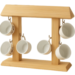Pine Wood Coffee Mug Holder