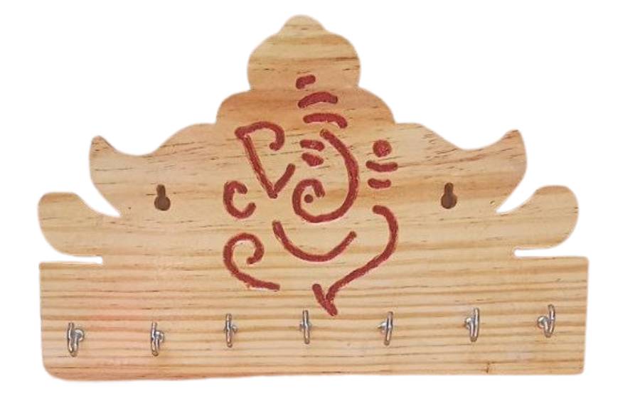 Wooden Ganesha Key Holder - Image 2