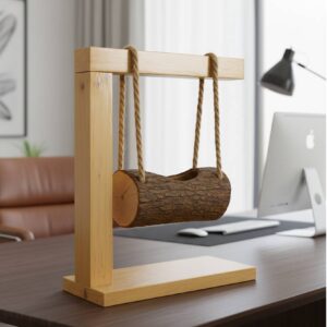 Swinging planter of pine / log wood for office or inhouse usage