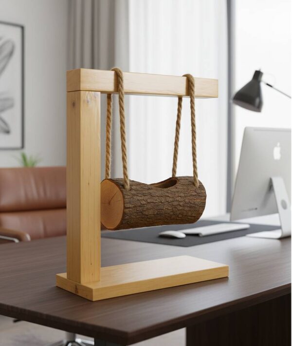 Swinging planter of pine / log wood for office or inhouse usage