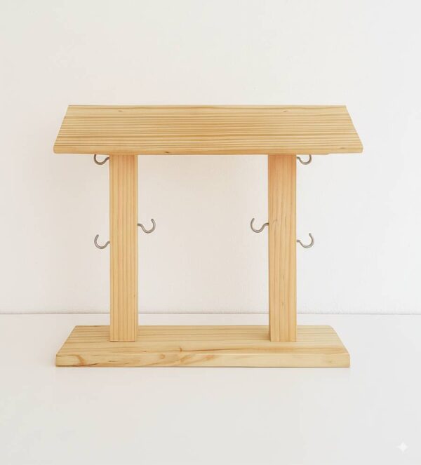 Pine Wood Coffee Mug Holder - Image 3
