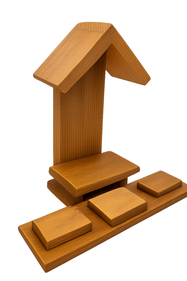 Pine Wood Mini Temple with Accessory Stand - Image 4