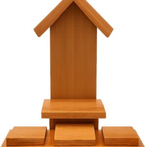 Pine Wood Mini Temple with Accessory Stand